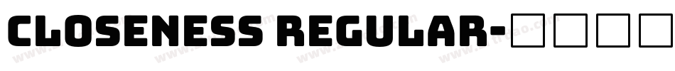 Closeness Regular字体转换
